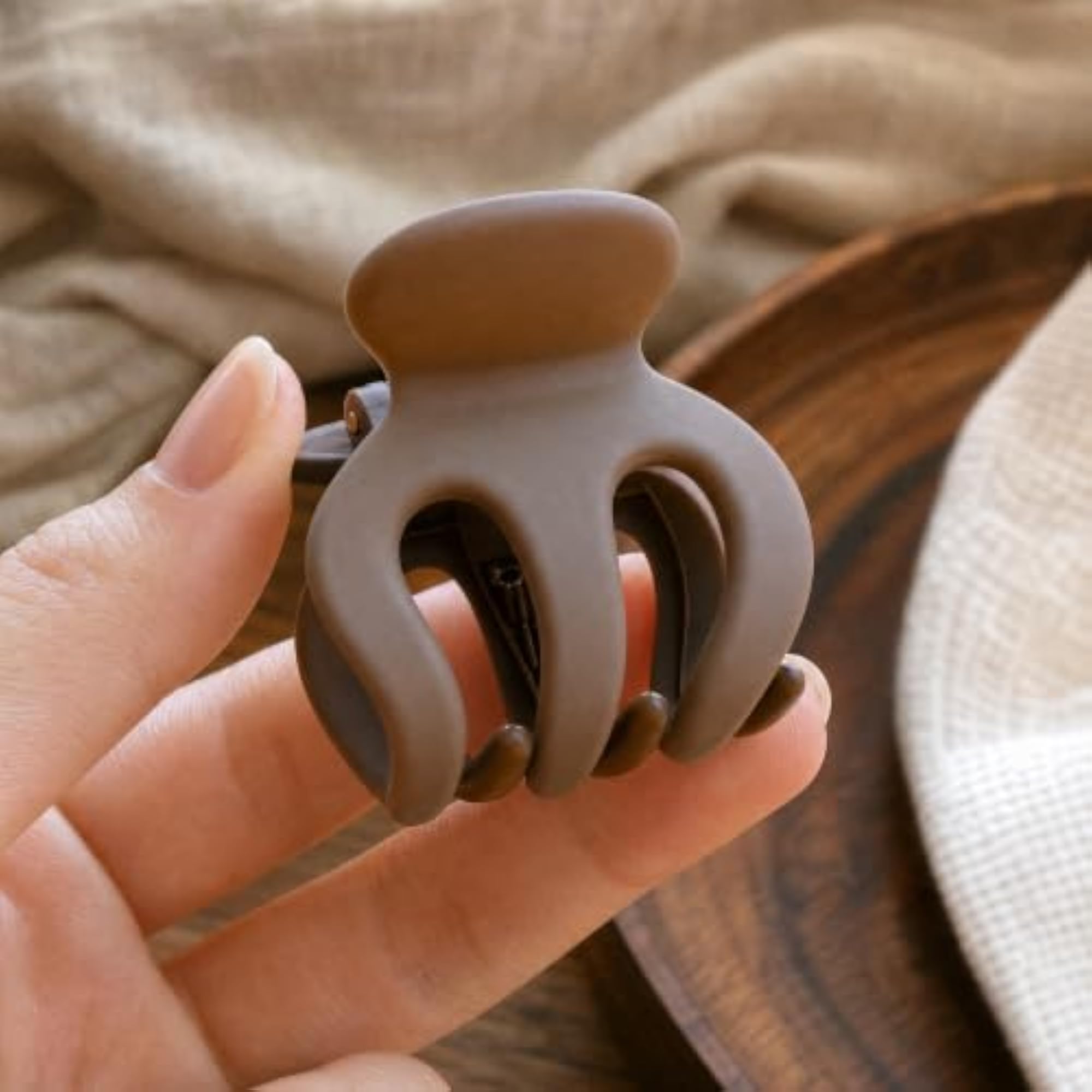 Mini Shark Clip for Women, Matte Finish Hair Claw