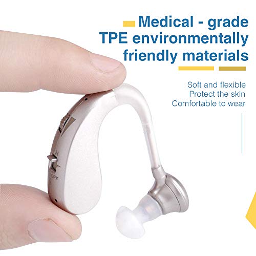 Amplificador elétrico digital recarregável para aparelhos auditivos BTE Dispositivo de auxílio com r