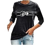 Women Funny Graphic Crewneck Sweatshirts,Long Sleeve Fitting Shirts Winter Fall Blouse Fashion Pullovers Tops Tshirts