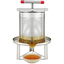 5mm Mesh Honey Press Machine Honey Extractor Tool Stainless Manual Press Bee Honey Presser for Wax, Honey, Fruit, Oil Pressure Dehydration, Medicine Dregs, Chili Oil,etc
