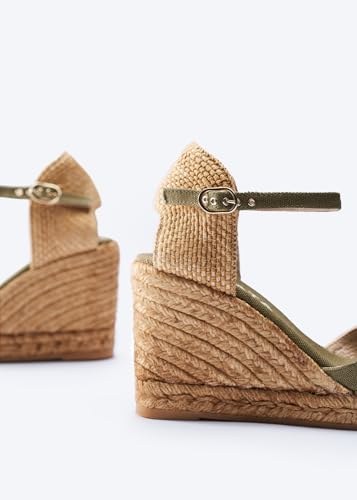 Image of VISCATA Aiguablava Canvas Wedges with Ankle Strap
