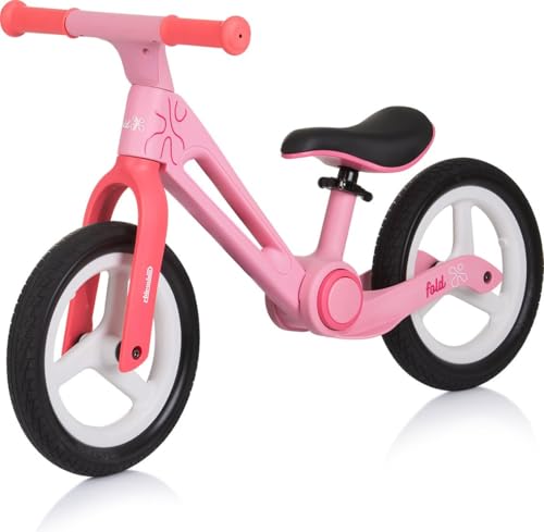 Chipolino, Bicicleta de ejercicio plegable x 12 pulgadas ajustable en altura y plegable, color: rosa