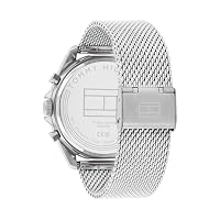 Tommy Hilfiger Multi Zifferblatt Quarz Uhr für Herren mit Silbernes Edelstahl-Mesh-Gliederarmband - 1710647 – Ansicht 3
