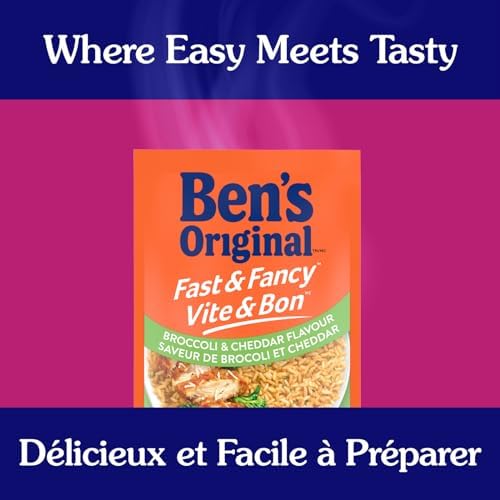BEN'S ORIGINAL FAST & FANCY Broccoli & Cheddar Flavour Rice Side Dish, 132g pouch - 5