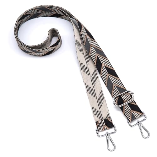 Image of S&loyoe Silver bucklePurse Straps Replacement Crossbody Bag Strap Adjustable Wide Guitar Straps for Handbags 1.5inch (Arrow Dark Gray Silver)