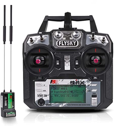 Xiangtat Flysky FS-i6X 6CH -10CH Radio Transmitter + Flysky ia6B RC Receiver (2.4GHz, AFHDS 2A, RC Transmitter) for FPV Racing RC Drone Quadcopter by (Mode 2