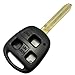Replacement Key Fob Case Shell Fit for Toyota Landcruiser Toy43 3 Buttons Keyless Entry Remote Car Key Fob Cover Casing with Uncut Blade Blank (Model 2)