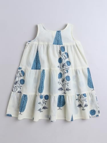 Image of The Magic Wand Kids Girls Casual Dresses, Knee Length Singlet Strap Fit & Flared Cotton Once Piece Stylish Frocks fo rBeach Summer Season Vacation