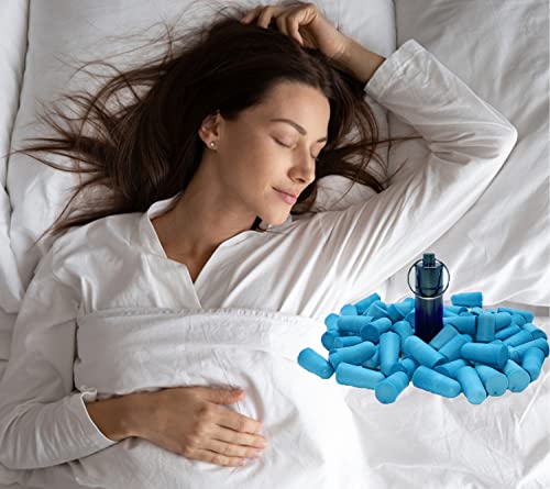 Tapones de Oídos para Dormir 60 Pares con Reducción Sonido 38 dB,Protección Auditiva Roncar, Ruido de Construcción, Aviones, Trabajo, Aaprendizaje, Viajes, (AZUL) Cover