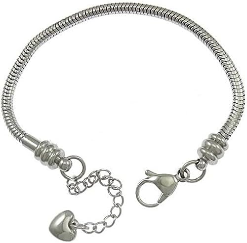Stainless Steel Starter Charm Bracelet Lobster Claw Fits Pandora Charms