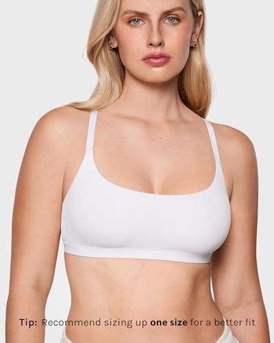 Image of INLYRIC Women's Inbarely Soft Racerback Bralette - Wireless Full Coverage No Padding Unlined Bralette