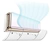 seeYOLO Deflector de aire acondicionado de pasta antihuellas, retráctil hasta 125 cm, sin necesidad de taladrar, parabrisas de aire acondicionado, color blanco, Filtro antibacteriano|Deshumidificador