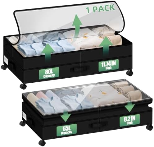 Under Bed Storage with Wheels, 11.7