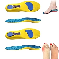 Norelie Comfy Sole Orthotic Insoles For Bunions & Foot Pain Relief - EVA Foam, Full Length, Blue