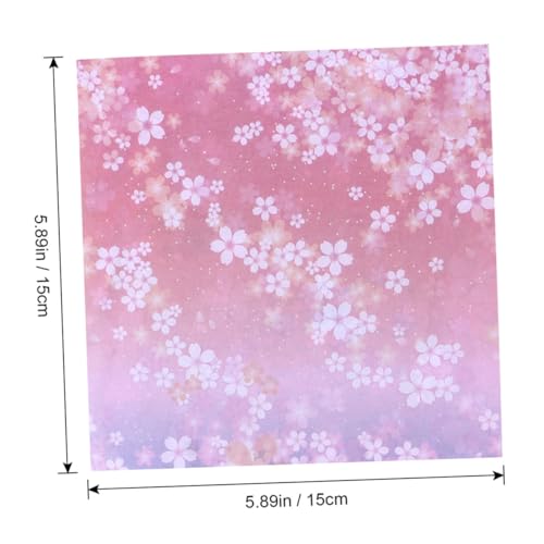 MUCKLILY 120枚 加厚両面プリント折り紙 正方形 手作りクラフト用 用品 和風花柄千羽鶴折り紙 模様入りペーパーアート ホーム 学校 幼稚園向け