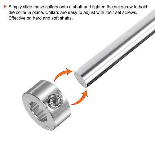 QUARKZMAN 4 Stück Stellringe 3/8 Bohrung 19mm AD 9.6mm Breite Wellensicherungsring Tiefenanschlagringe für Rad Schubkarre Axle Getriebe Montagen CNC Maschine Werkzeuge Industrie