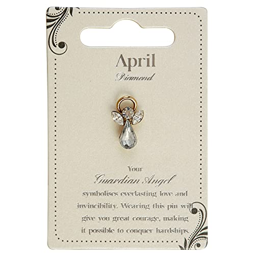 Guardian Angel April Birthstone Angel Pin With Gem Stone Sentimental ...
