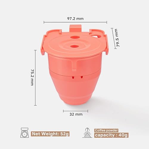 Miniatura 3 de HAILASRE Cápsulas de café reutilizables K Cup compatibles con K eurig 2.0 Dual BrewPro Machine recargable K-eurig Pod Filter Holder Adapter con gran
