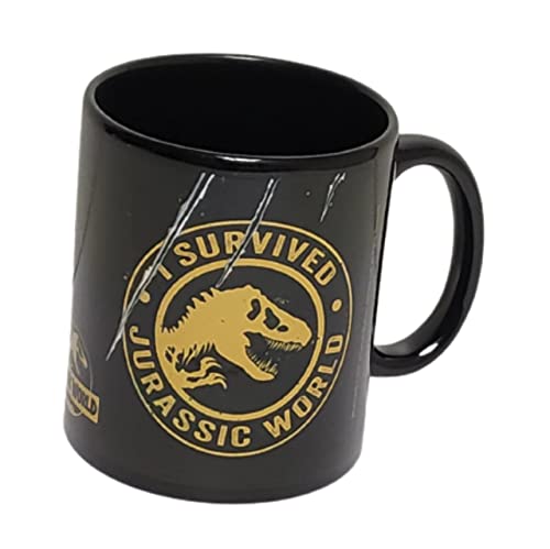 Jurassic World - Taza de té y café con estampado negro, regalo novedoso