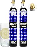 Dual Pack CO2 YOU Gas Cylinder (SCREW IN) 60 Litre for Home Carbontators - Check Your Compatibility Below