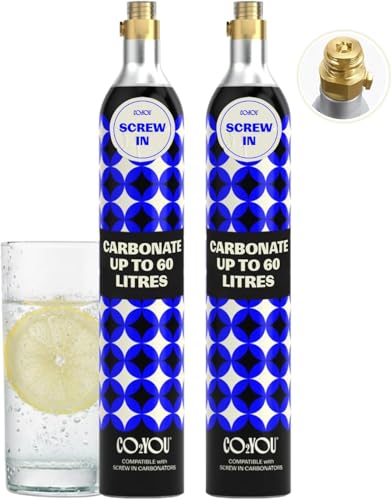 Dual Pack CO2 YOU Gas Cylinder (SCREW IN) 60 Litre for Home Carbontators - Check Your Compatibility Below