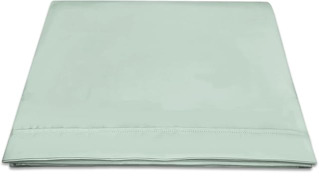 100% Cotton Seafoam Green Flat Sheet Double 1 Pc Only, 400 Thread Count Long Staple Cotton Flat Bed Sheets 230x280 cm, Sateen Cooling Flat Sheets Green Bedding Double (Green Sheets Double) Pizuna
