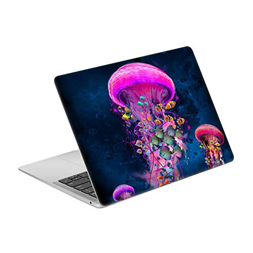 Skin MacBook Air 13.3 A1932 A2179 en vinyle autocollant design Méduse Rose par Dave Loblaw