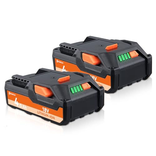 PDstation 2Packs 4.0Ah R840085 Lithium Replacement for Ridgi