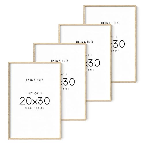 HAUS AND HUES 20x30 Picture Frames Set of 4 - 20x30 Inch Frames, Beige