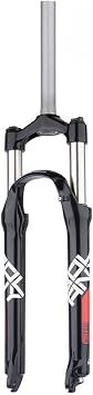 26" Mountain Bike Front Suspension Fork, 1-1/8" Aluminum Alloy Mountain Bike Fork, 100mm Travel, Manual Lockout, Quick Release