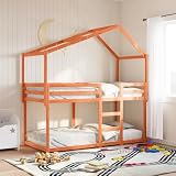 Sophrelle Dach für Kinderbett Wachsbraun 213x95,5x144,5 cm Massivholz,Bett- & Bettrahmenzubehör,846936