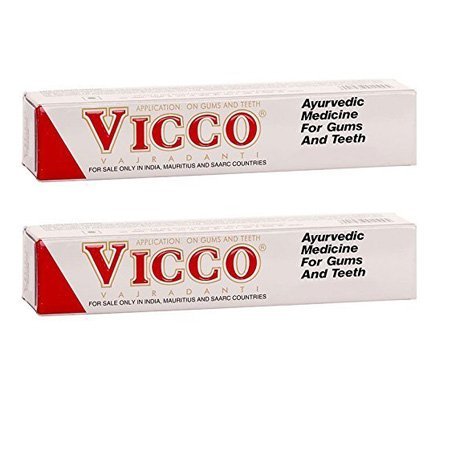 Buycrafty Ayurvedic Herbal Toothpaste 100gm (Pack of 2) Vicco vajradanti Free 2 Dental Floss Toothpicks