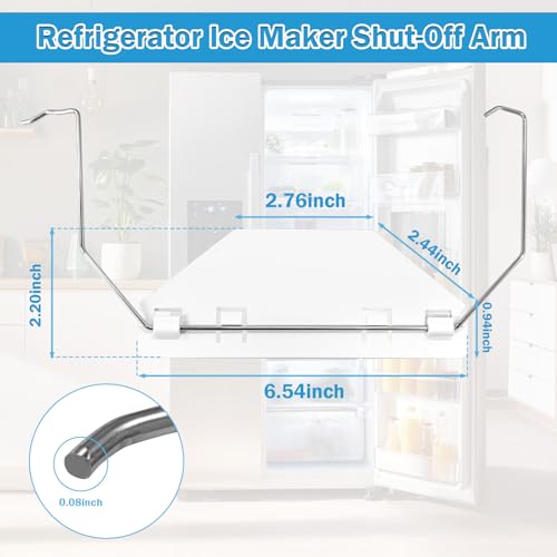 Image of W11342242 Refrigerator Ice Maker Shut-Off Arm Fit for Whirlpool Kenmore Maytag KitchenAid Refrigerator Ice Maker Level Arm Replaces 2160689 2304354 W10889530 W11128135 W11188841 WP2304354 AP6872223