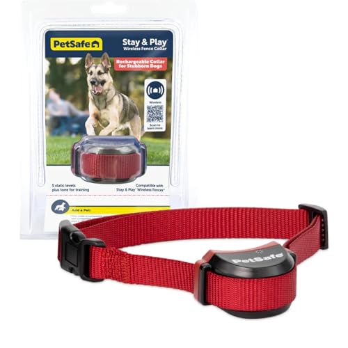 PetSafe Stubborn Dog Stay & Play Wireless Pet Fence Receiver Collar, Waterproof and Rechargeable...