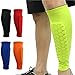 1 Pcs Soccer Shin Guards Shin Pad for Youth Adult,Calf Compression Sleeve with Honeycomb Pad for Shin Splint Relief, Recovery, Running(Green-1Pcs,XL-for Calf 35-40cm)