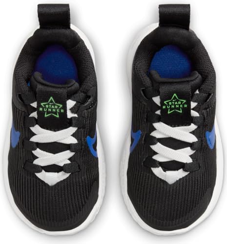 Nike Star Runner 4 Baby/Toddler Shoes (DX7616-004, Black/Summit White/Green Strike/Racer Blue) Size 64