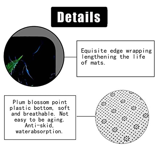 Olebety 4Pcs Blue Skull Shower Curtain Set, Green Marijuana Cannabis Weed Leaf Smoke Stoner Halloween Gothic Scary Horror Skeleton Bathroom Decor, Waterproof Fabric Shower Curtain, Non-Slip Bath Mat #TOP5