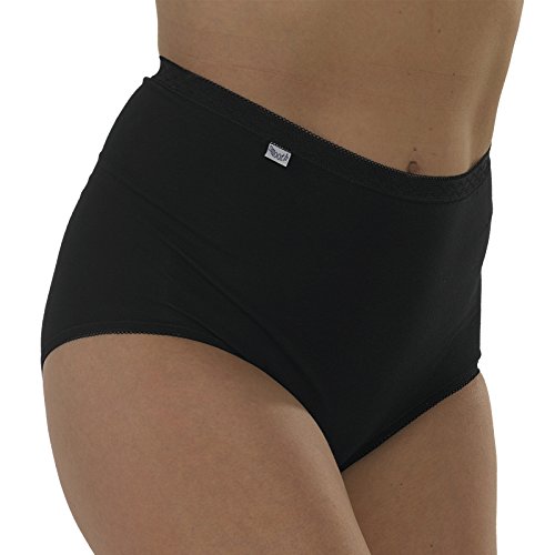 Image of Marlon Women's Pure Cotton Maxi Brief Pack Of 3, Black, 16-18