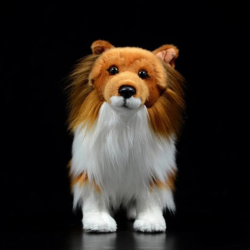 Lifelike Collie Peluche Giocattoli Vita Reale Shetland Cane Da Pastore Animale Di Peluche Cane Cucciolo Peluche Giocattoli Regali Per I Bambini 25 cm Collie