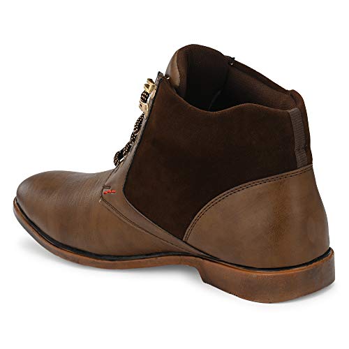 Image of Vellinto Mens Plyutherene Leather Sporty Casual with Strong Grip Boots Shoes for Man
