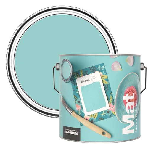 Rust-Oleum Peinture Mate Murs et Plafonds Bleue - Bleu-vert 2,5L