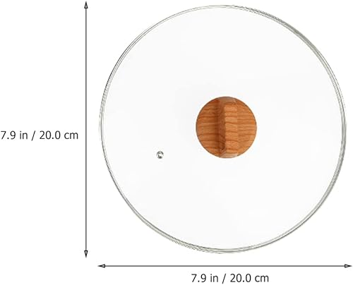 Miniatura 9 de Hemoton Tapa de vidrio templado, cubierta de cocina visible, suministros de cocina, cubierta de olla visible, cubierta de olla multiusos, tapa de