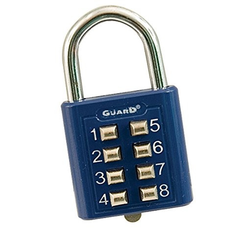 Tactile Push-Button Combination Padlock - Blue