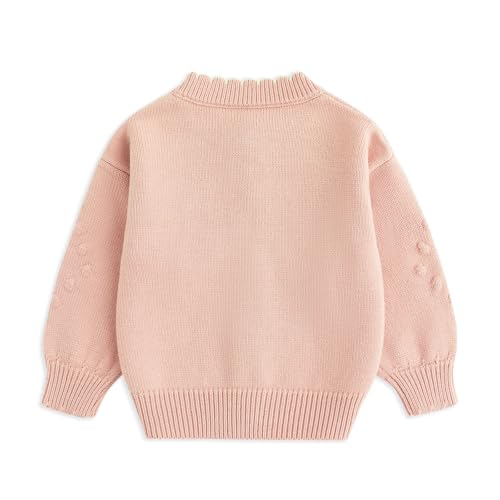 Image of Simplee kids Baby Sweater Toddler Girls Cardigan Sweater Embroidered Strawberry Knit Sweater