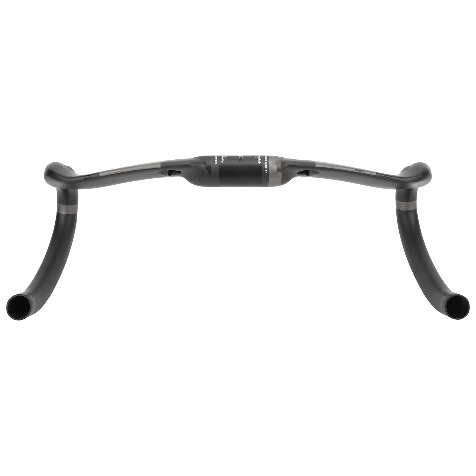 Manillar de bicicleta de fibra de carbono, manillar curvo que reduce la resistencia, manillar ligero con acabado mate y 400 mm de ancho y 31,8 mm de diámetro de abrazadera para