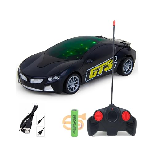 Image of CADDLE & TOES Remote Control Chargeable 3D Famous Car with Flashing Light, Radio Control Race car for Kids for 3-12 Year Old Boy Birthday Remote Control Car Rechargeable Multicolor
