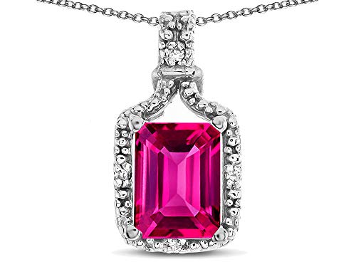 Star K Antique Vintage Look Emerald Cut 8x6 Simulated Pink