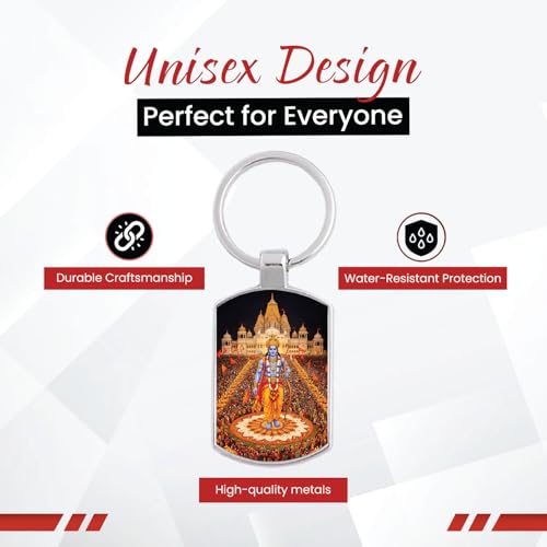 Image of Stylish Metal Keychains with Permanent Glossy Print - Inspirational Quotes & Spiritual Designs - Perfect Key chains for loved ones, Personal Use, Gifts & Return Gifts