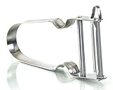 Stainless Steel Star Vegetable Peeler with Swiss Made Blades and Ergonomic Non-Stick Handle, For Potatoes, All Fruits & Veggies, By Bovado USA