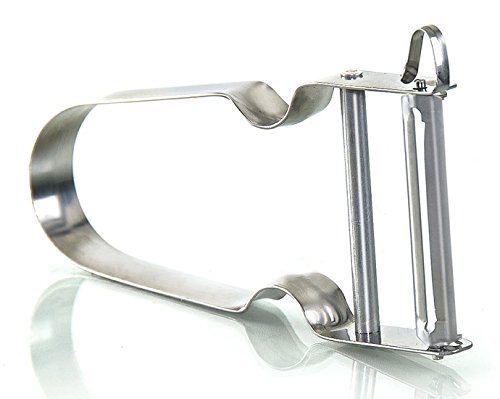 Stainless Steel Vegetable Peeler with Swiss Made Blades and Ergonomic, Non-Stick Plastic Handle, For Potatoes, All Fruits & Veggies, By Bovado USA
